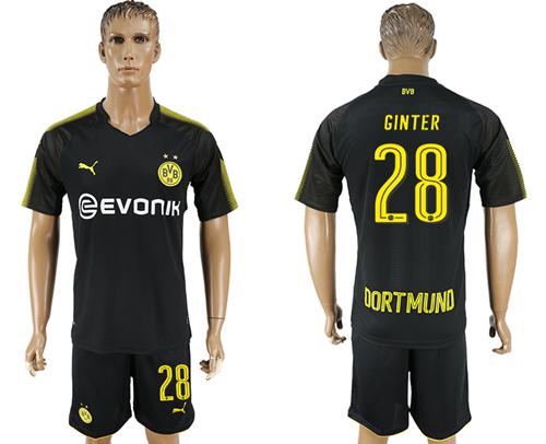 Dortmund #28 Ginter Away Soccer Club Jersey - Click Image to Close